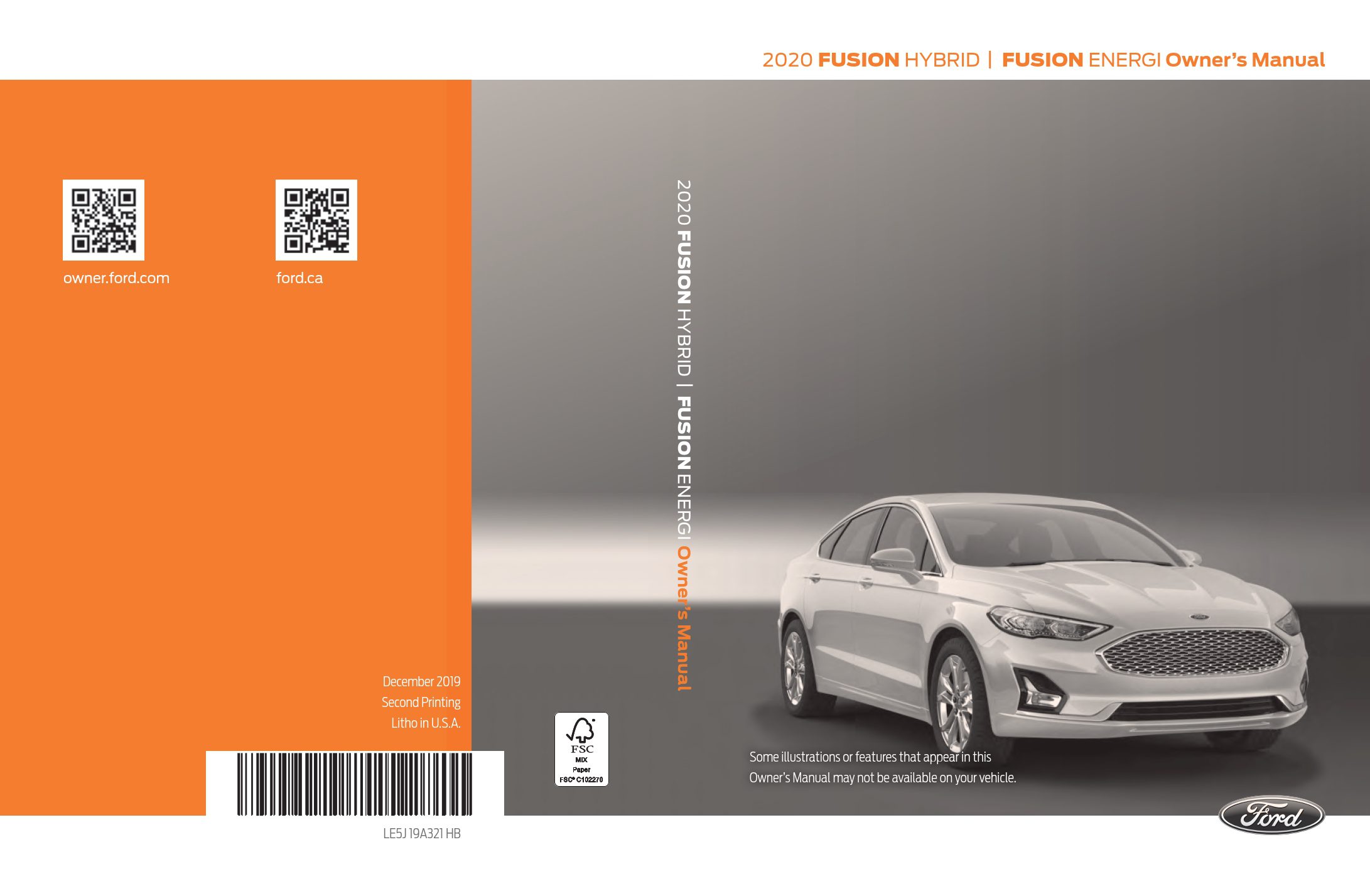 2020 ford fusion hybrid owner's manual