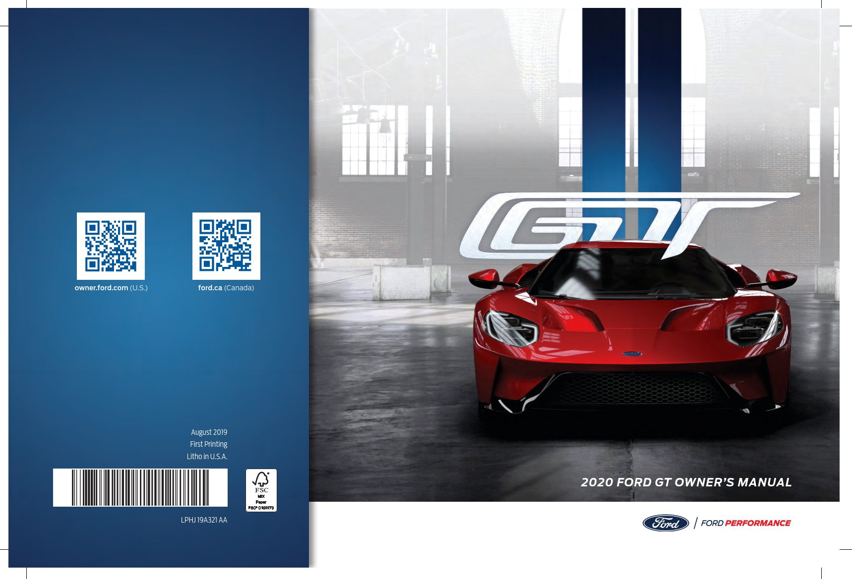 2020 ford gt owner’s manual