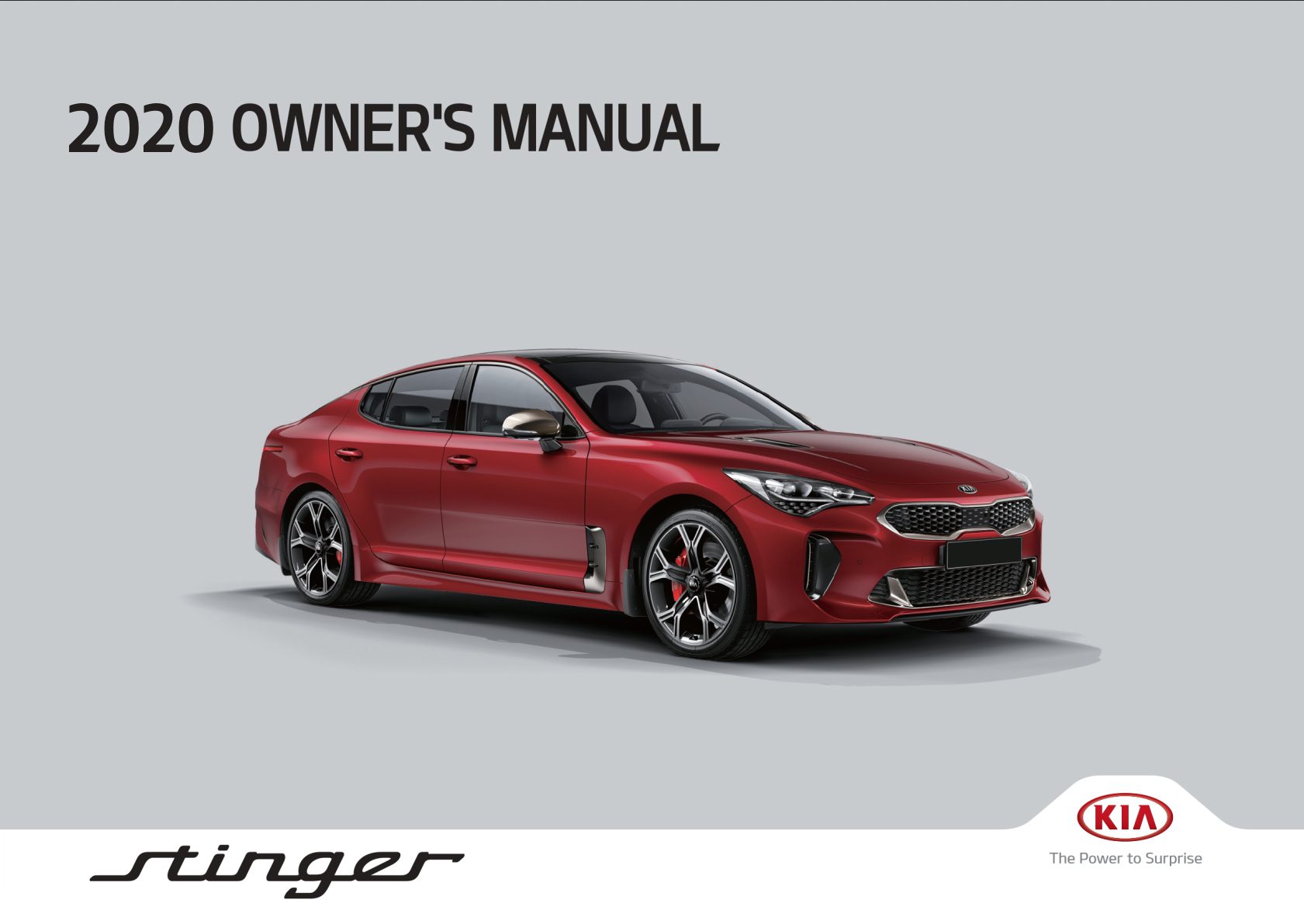 2020 kia stinger owner manual