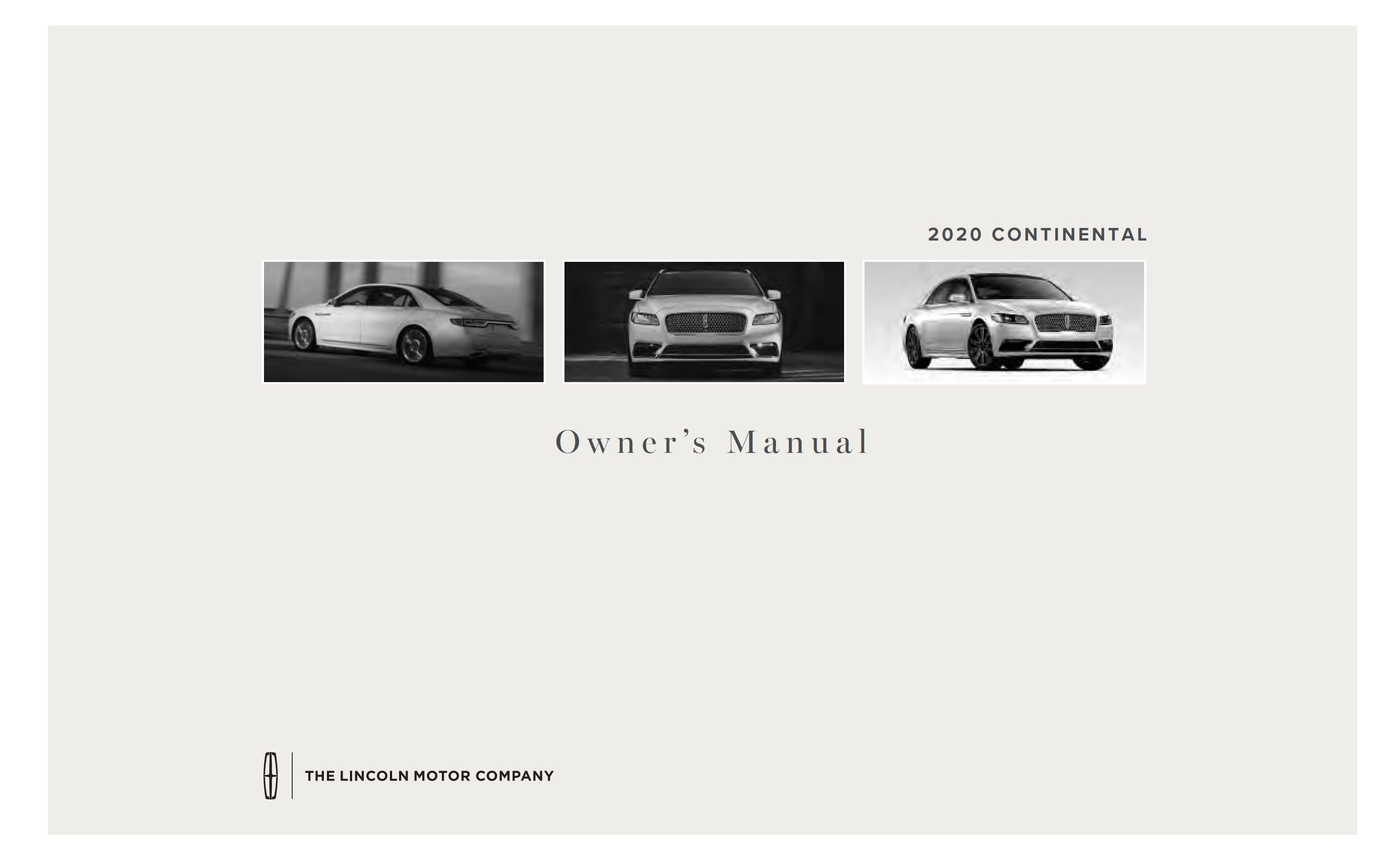 2020 lincoln continental owner's manual