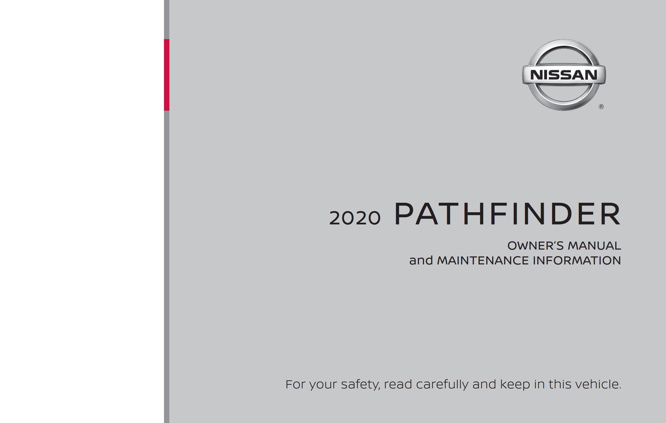 2020 nissan pathfinder owner's manual