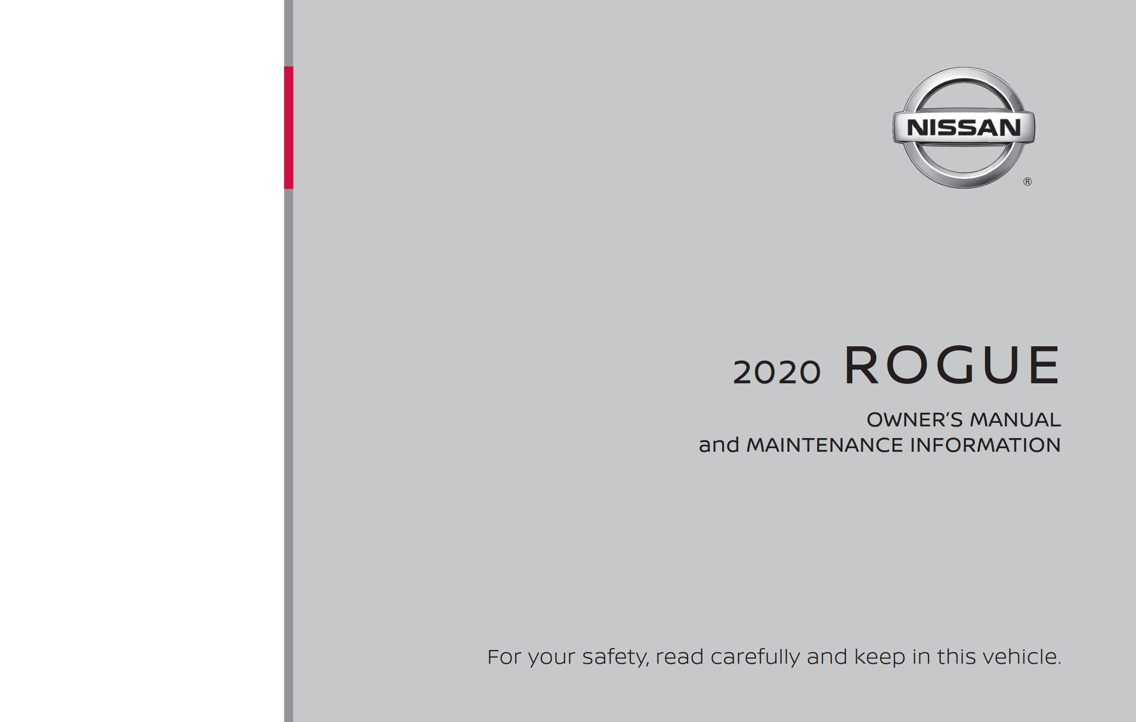 2020 nissan rogue owner's manual