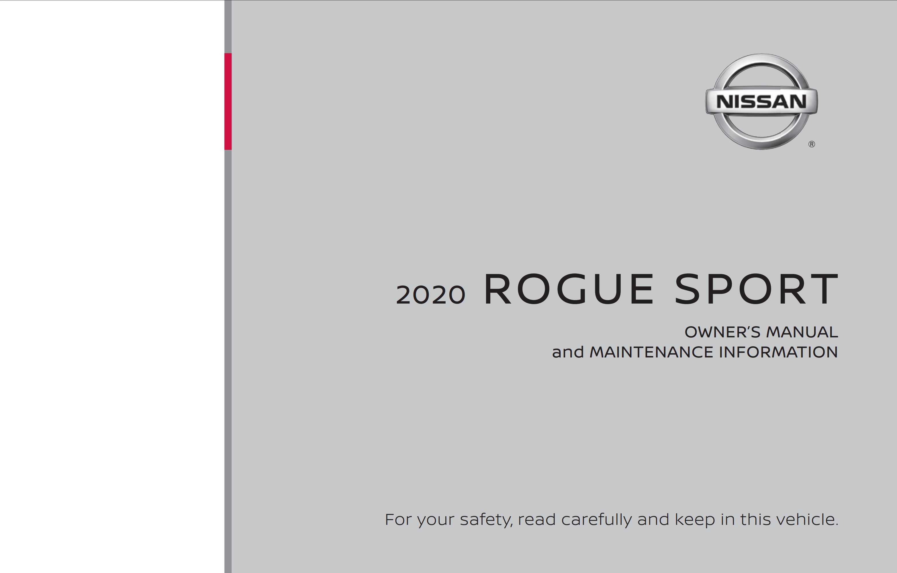 2020 nissan rogue sport owner's manual