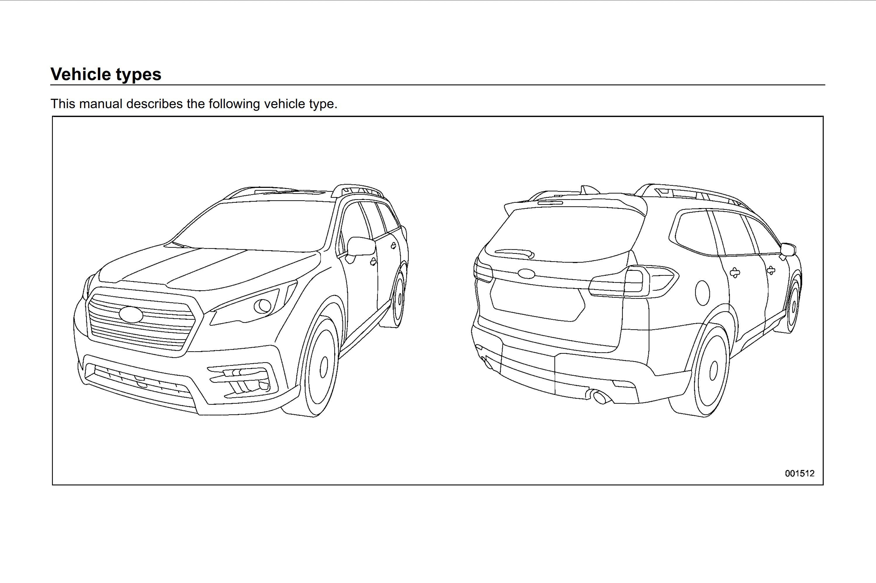 2020 subaru ascent owner's manual