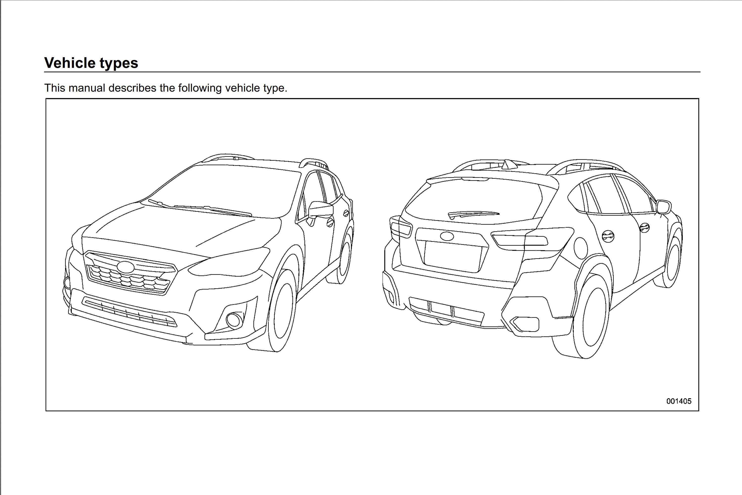 2020 subaru crosstrek owner's manual