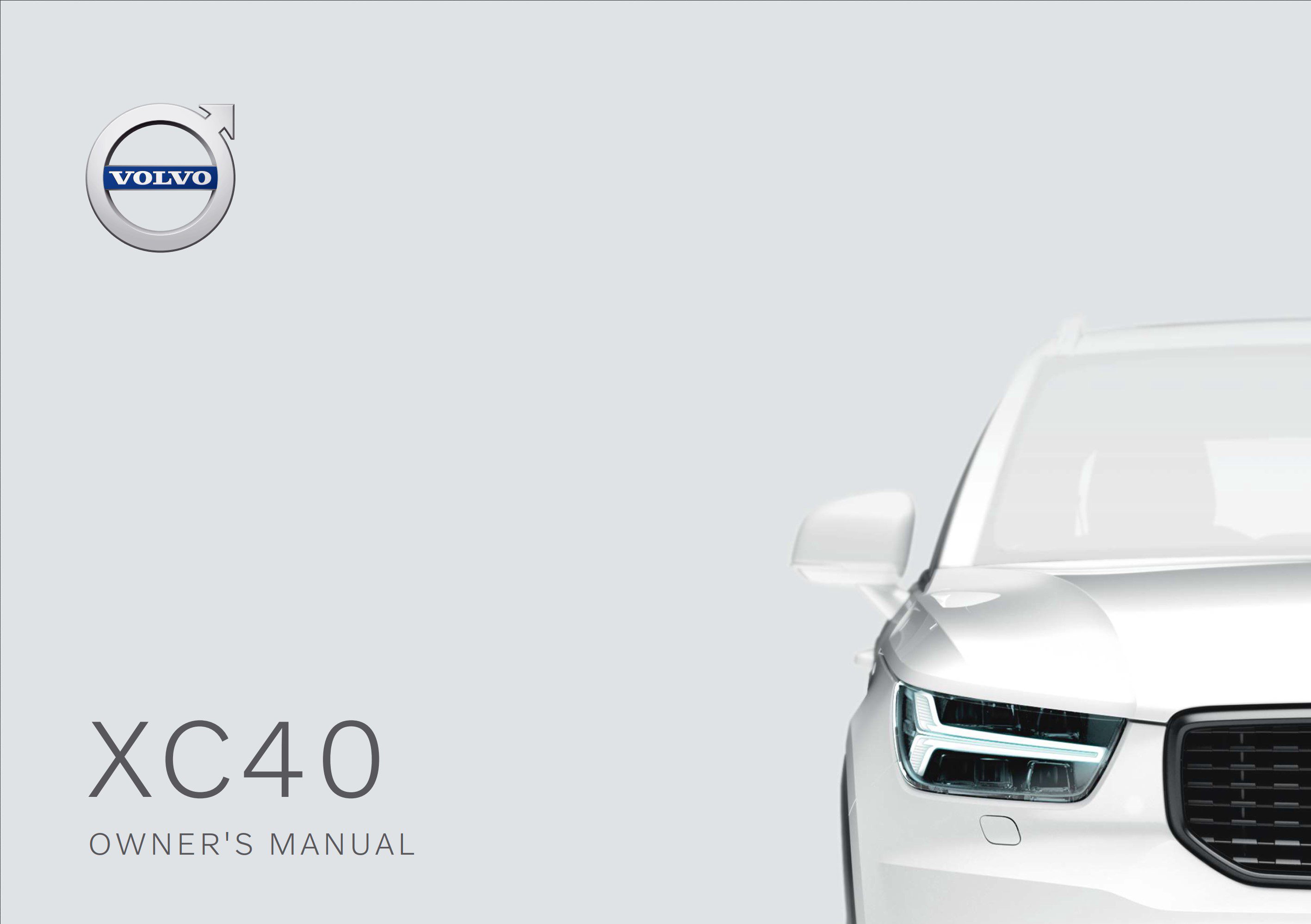 2020 volvo xc40 owner's manual