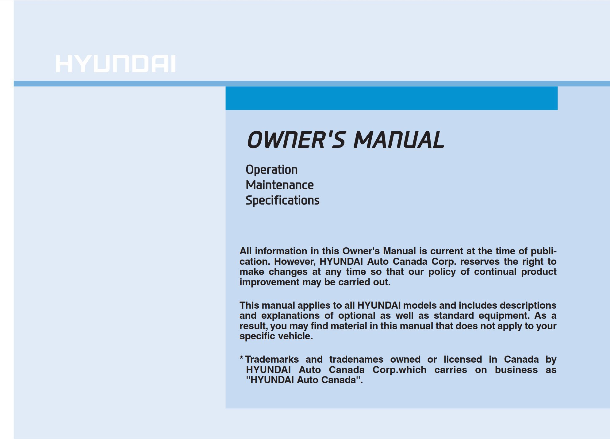 2021 hyundai tucson owner's manual