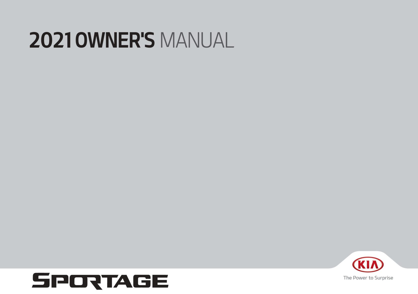 2021 kia sportage owner manual