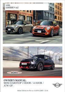 2021 mini cooper owner's manual