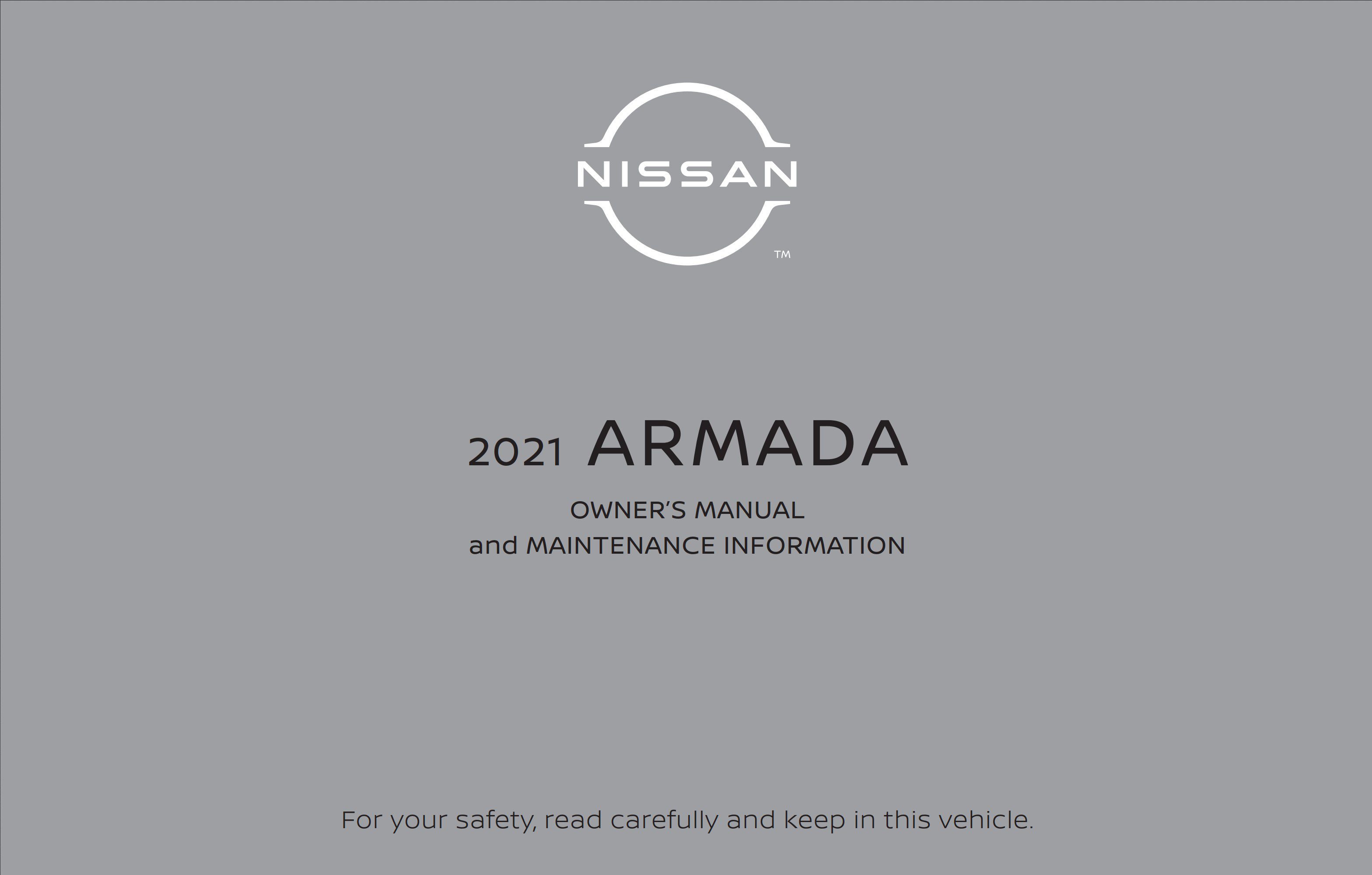 2021 nissan armada owner's manual