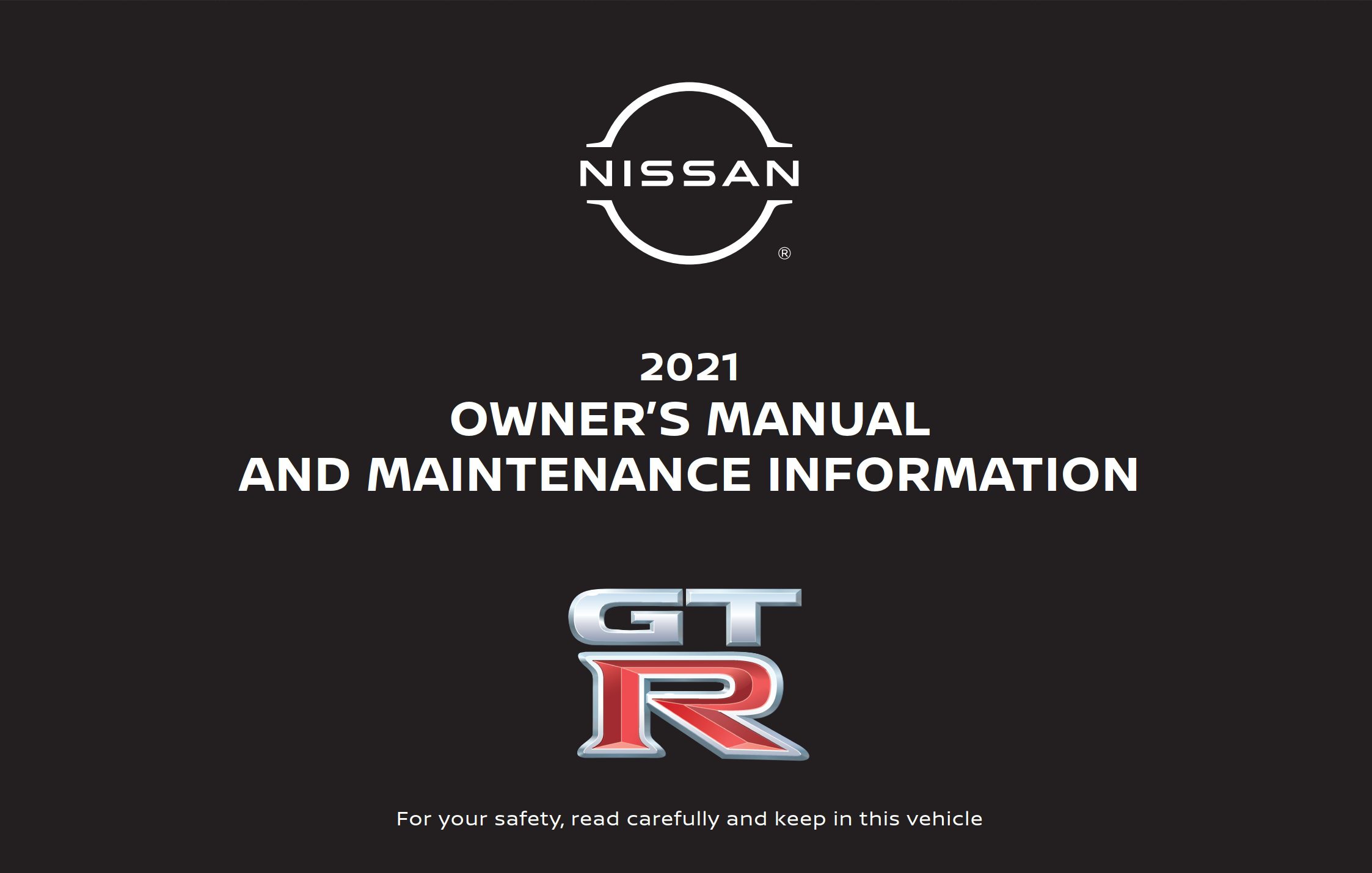 2021 nissan gtr owner's manual