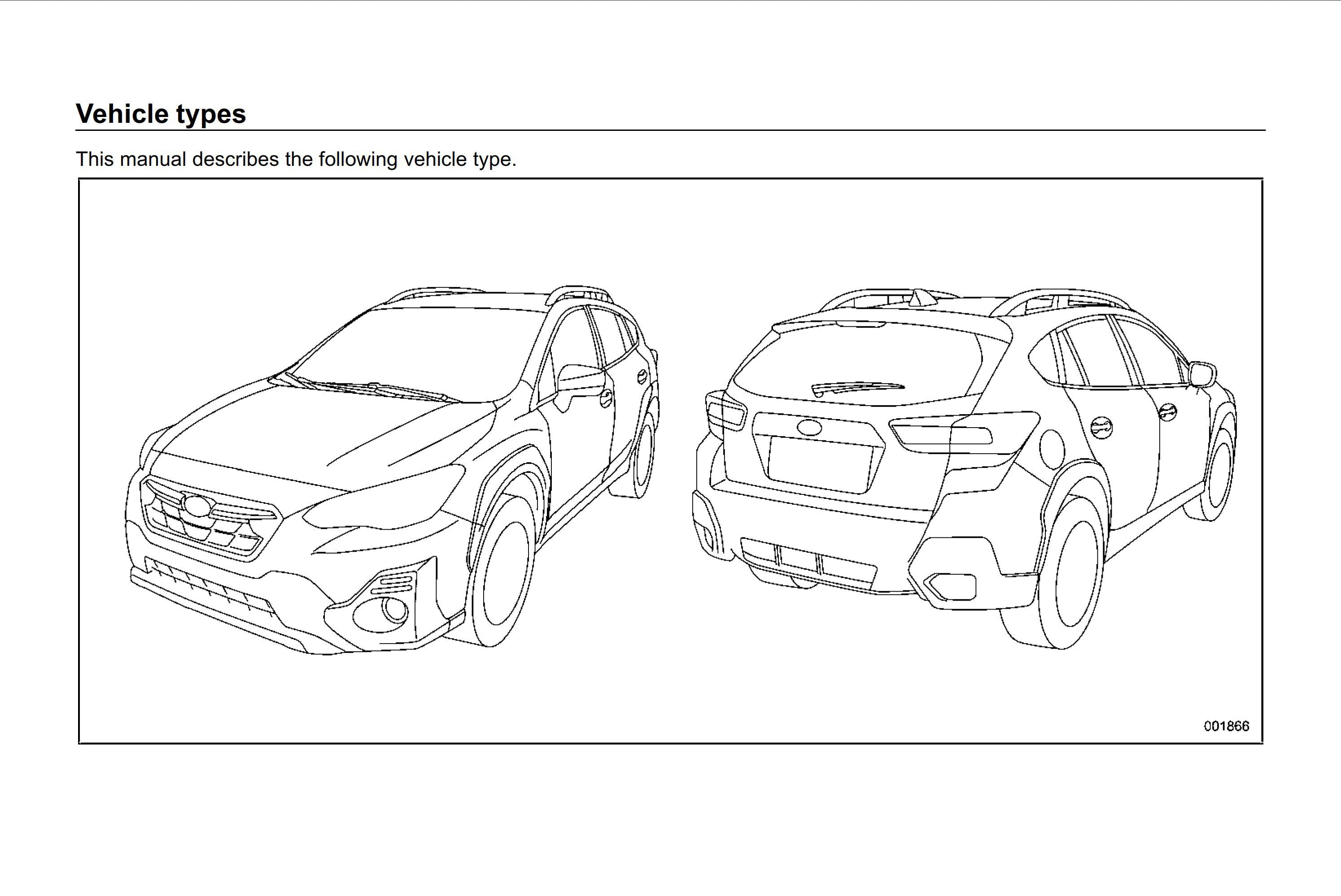 2021 subaru crosstrek owner's manual