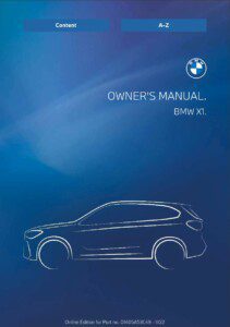 2022 bmw x1 owner's manual