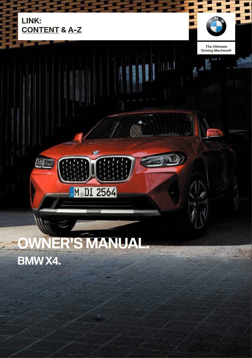 2022 bmw x4 owner's manual