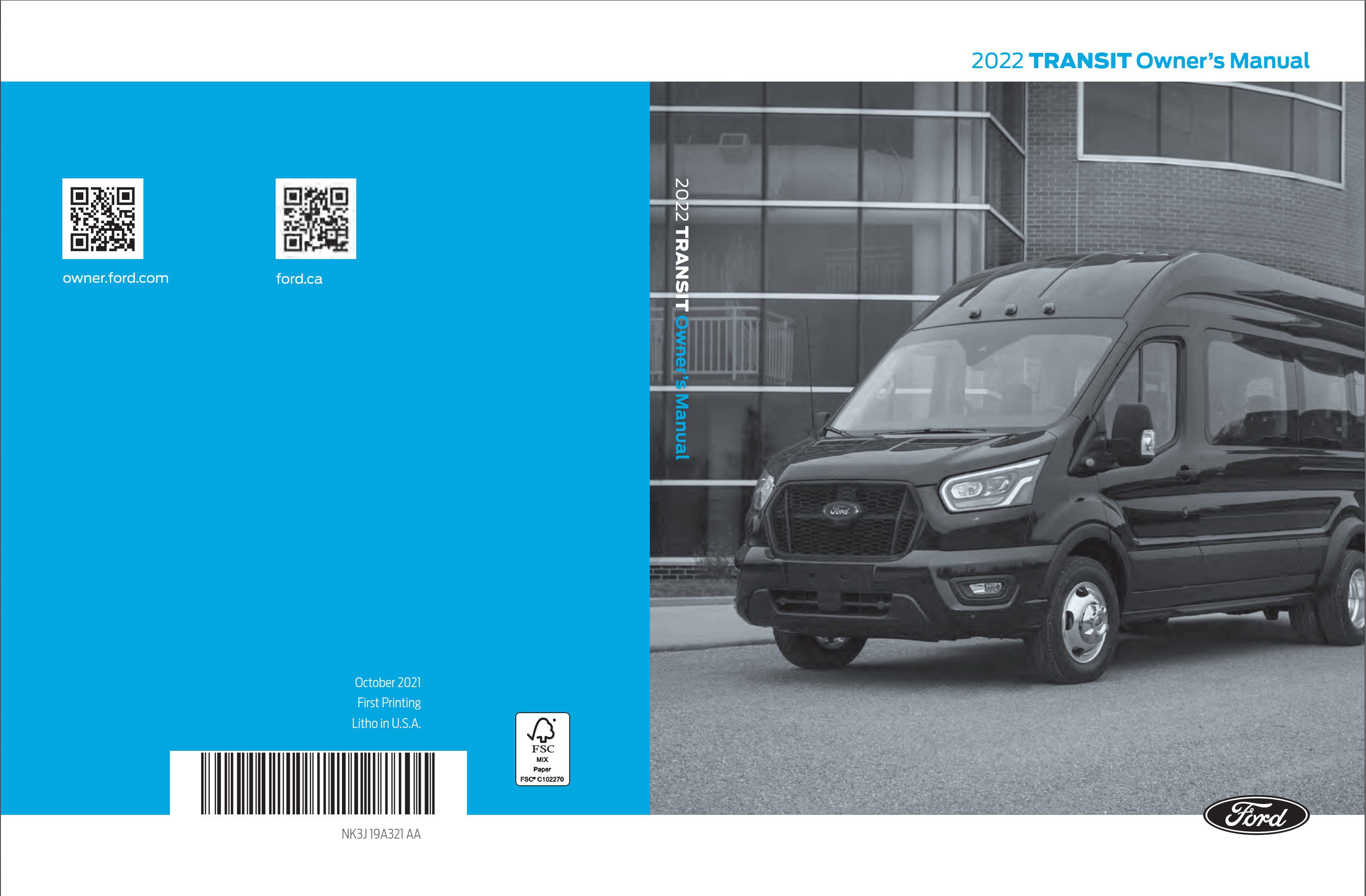 2022 ford transit owner's manual