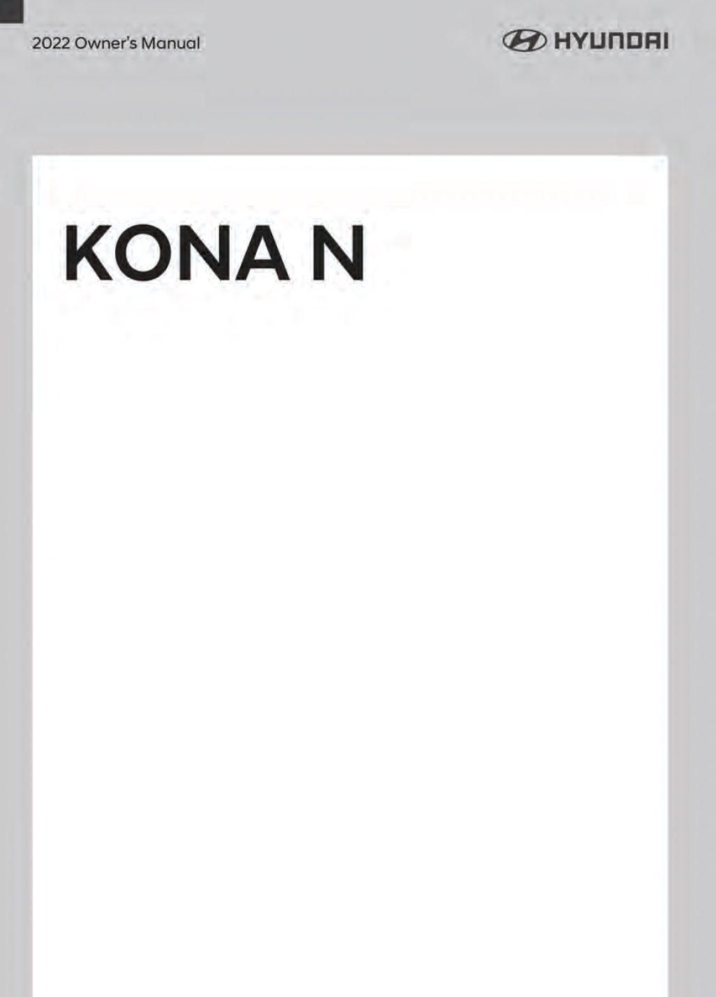 2022 hyundai kona owner's manual