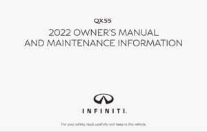 2022 infiniti qx55 owner's manual