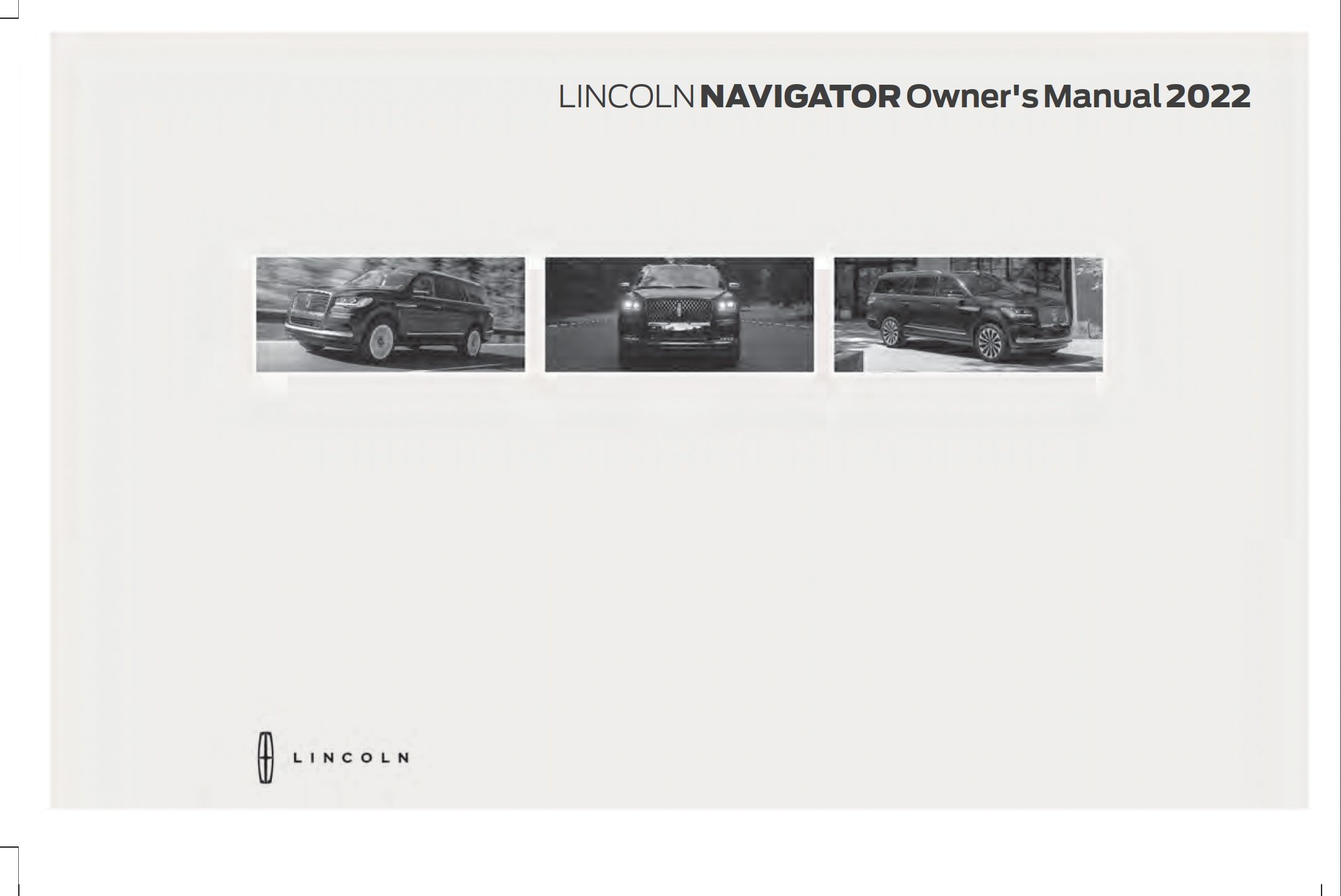 2022 lincoln navigator owner's manual