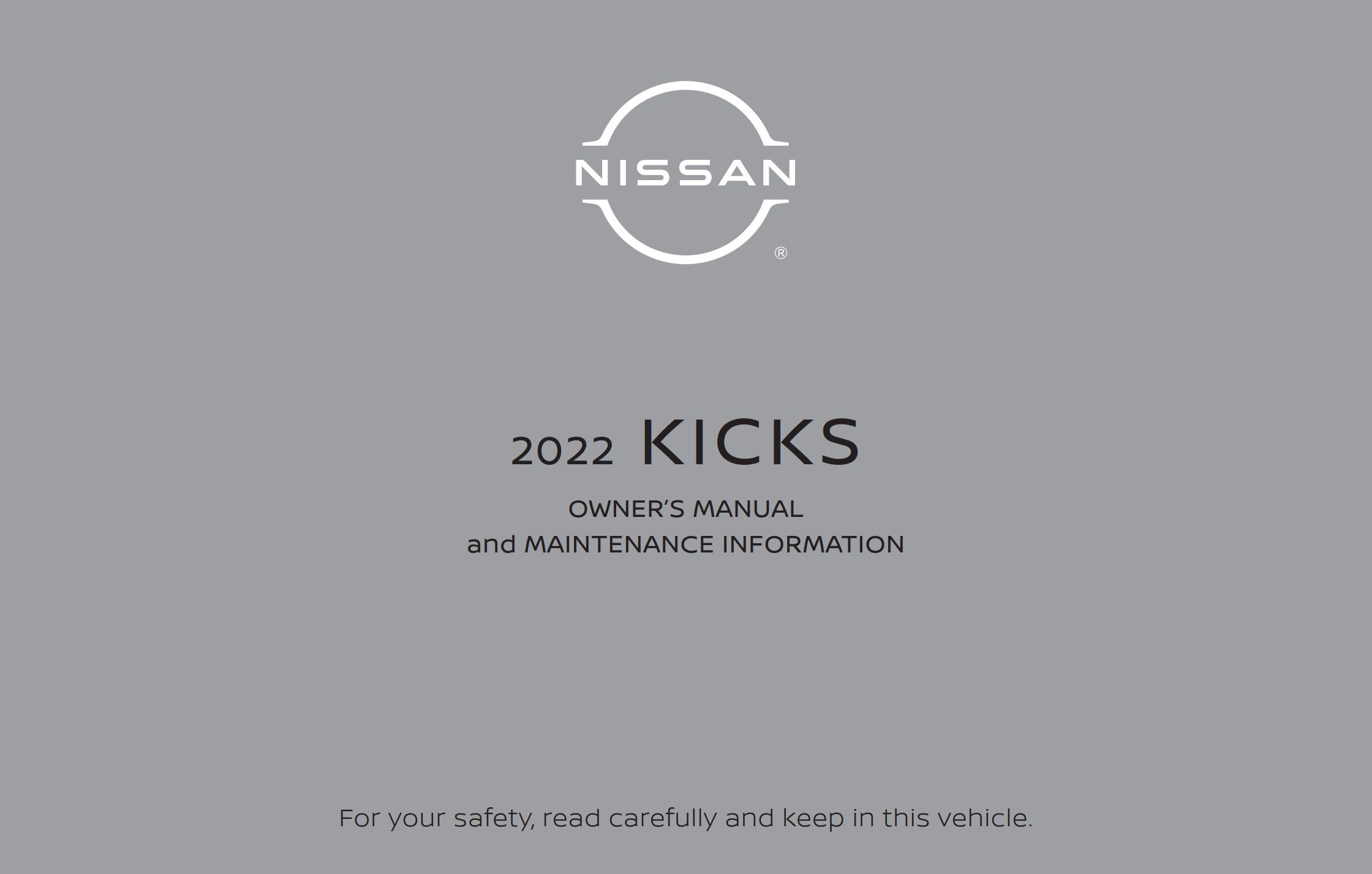 2022 nissan kicks owner's manual