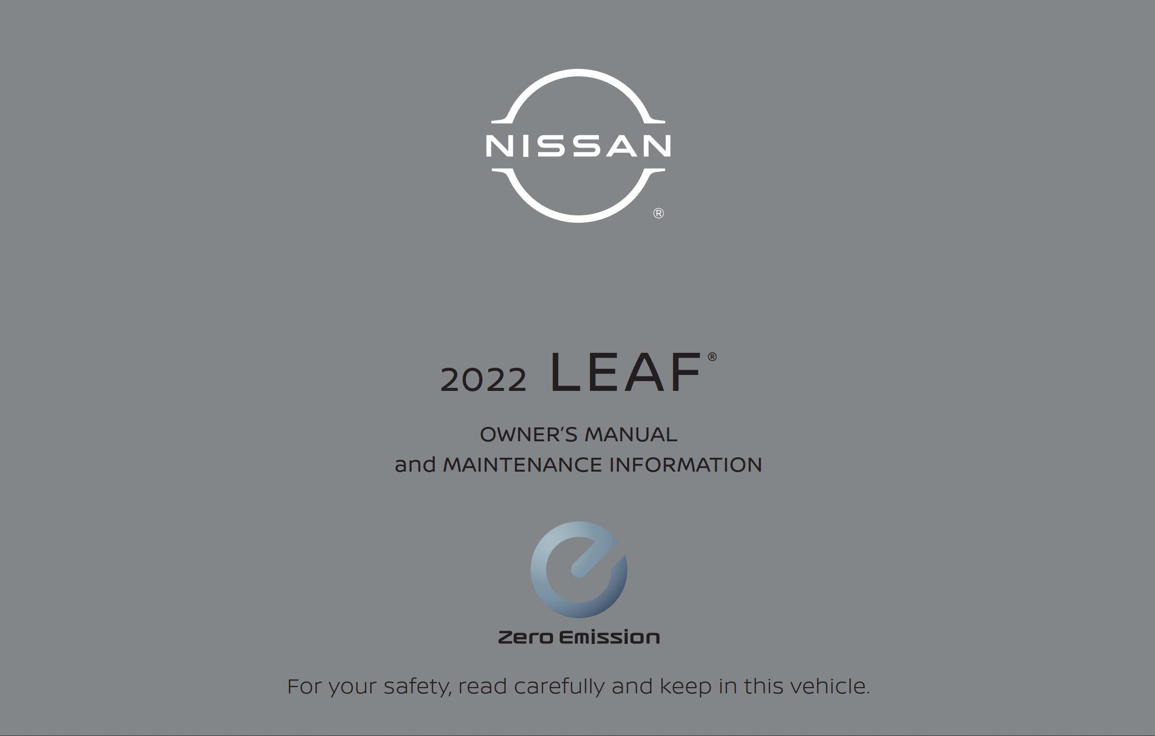 2022 nissan leaf owner's manual