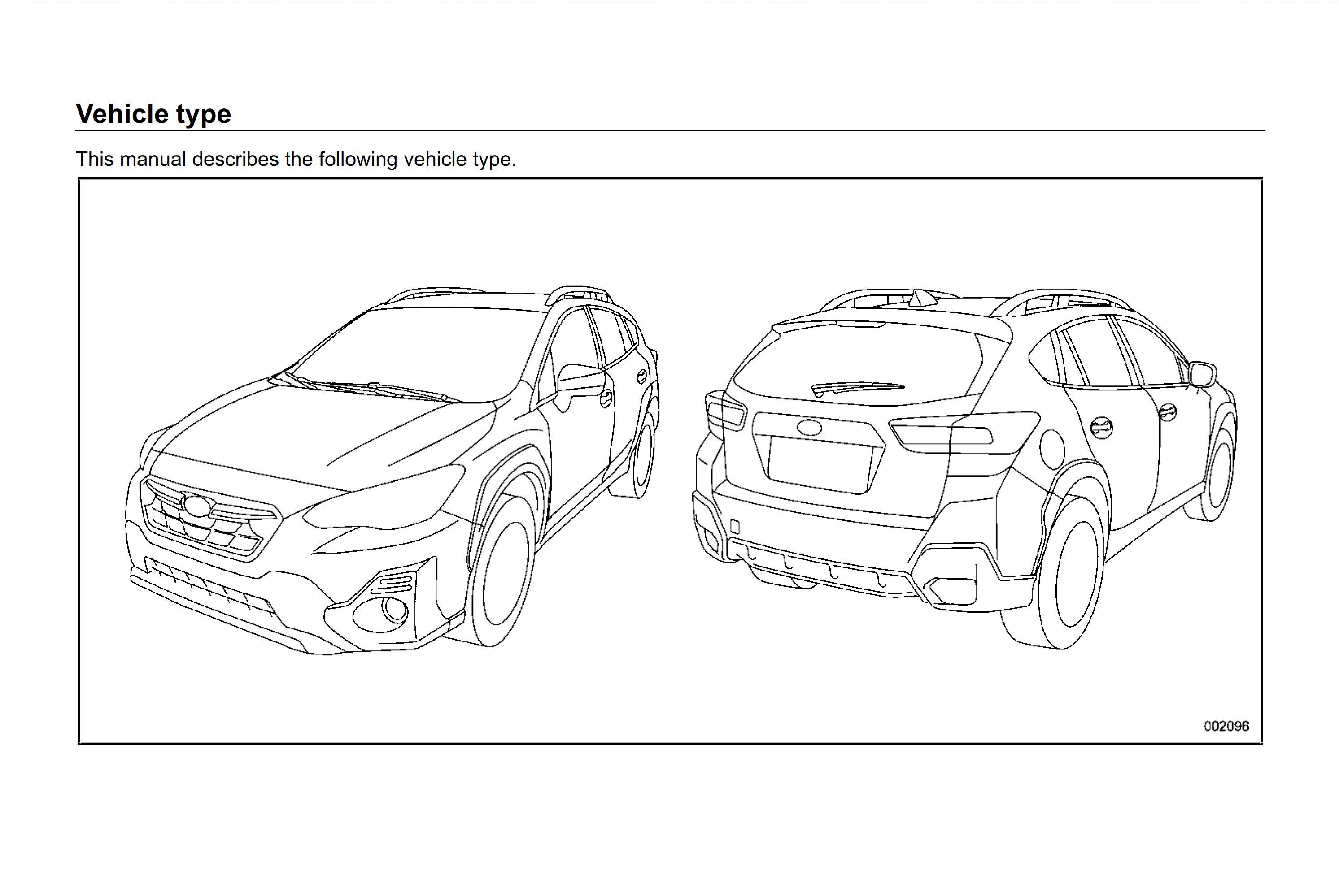 2022 subaru crosstrek owner's manual