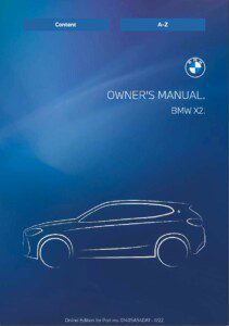 2023 bmw x2 owner's manual