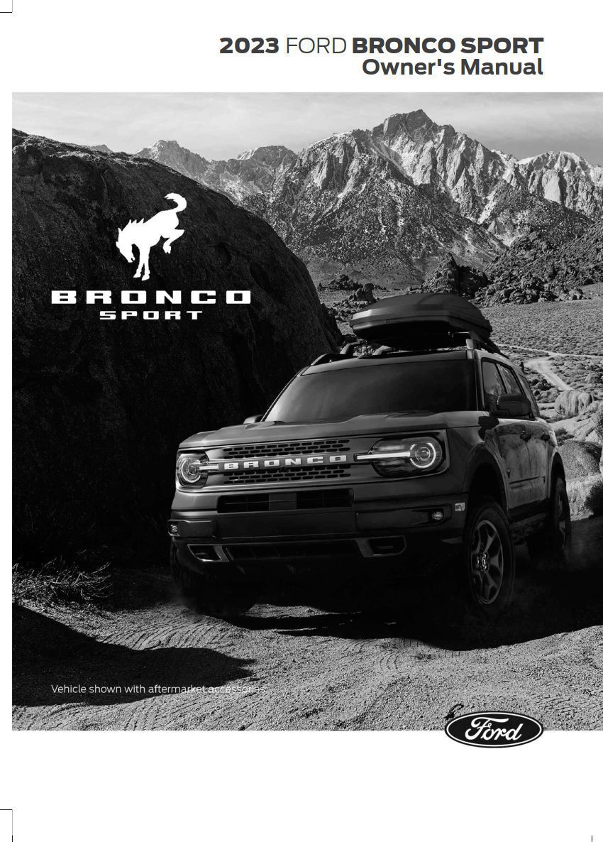 2023 ford bronco sport owner's manual