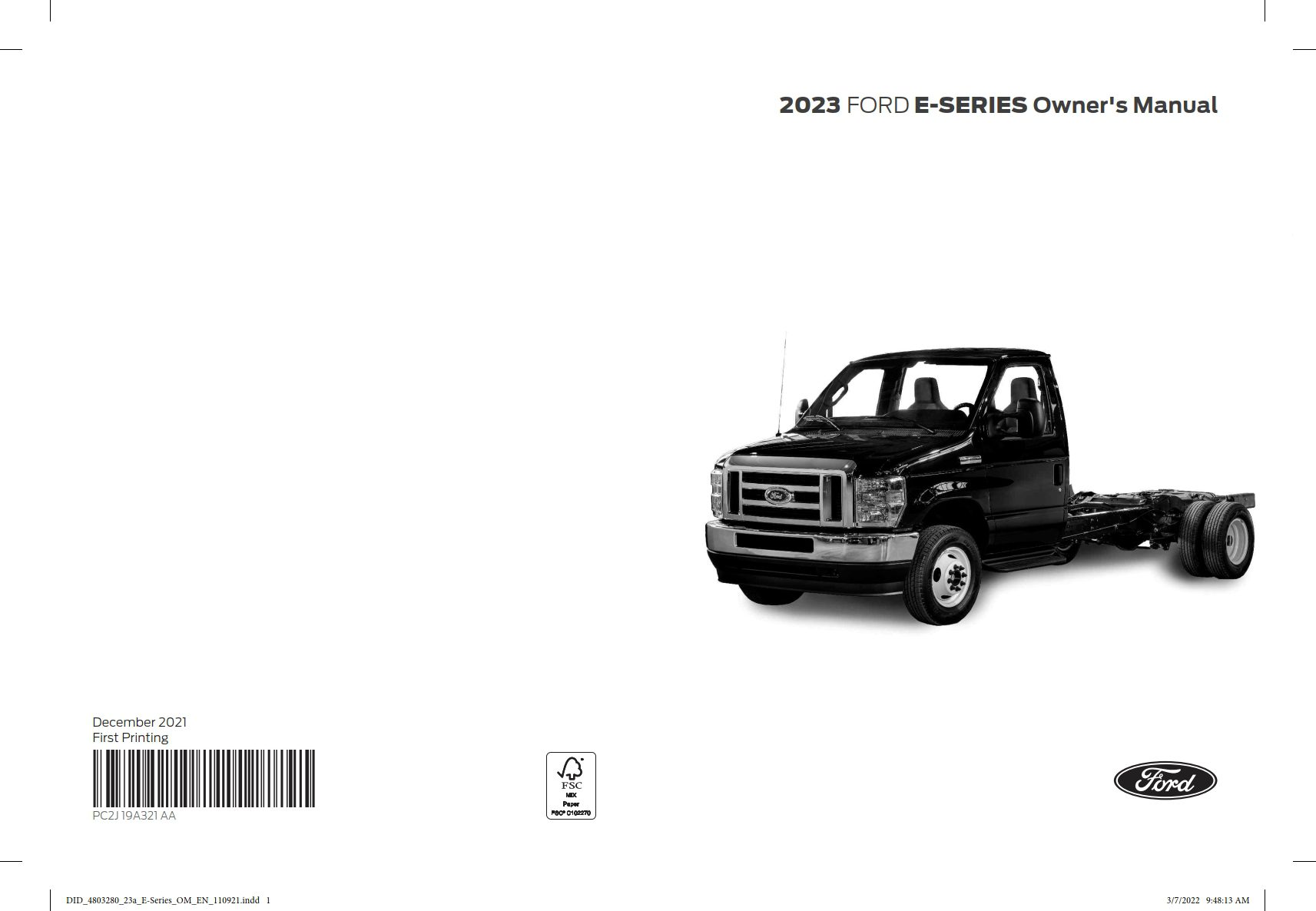 2023 ford e series owner's manual