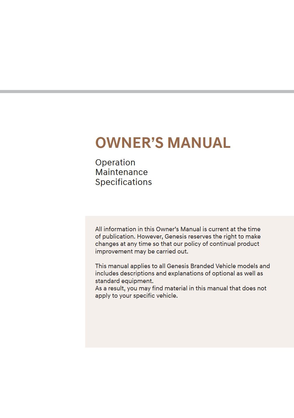 2023 genesis g80 owner's manual