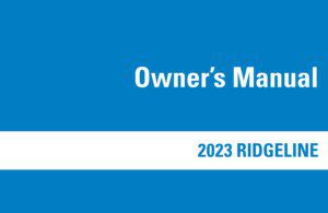 2023 honda ridgeline owner's manual