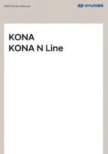 2023 hyundai kona owner's manual