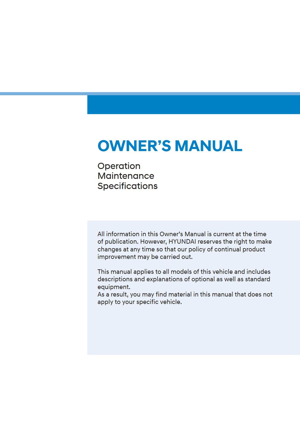 2023 hyundai santa cruz owner's manual