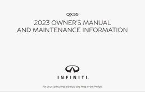 2023 infiniti qx55 owner's manual