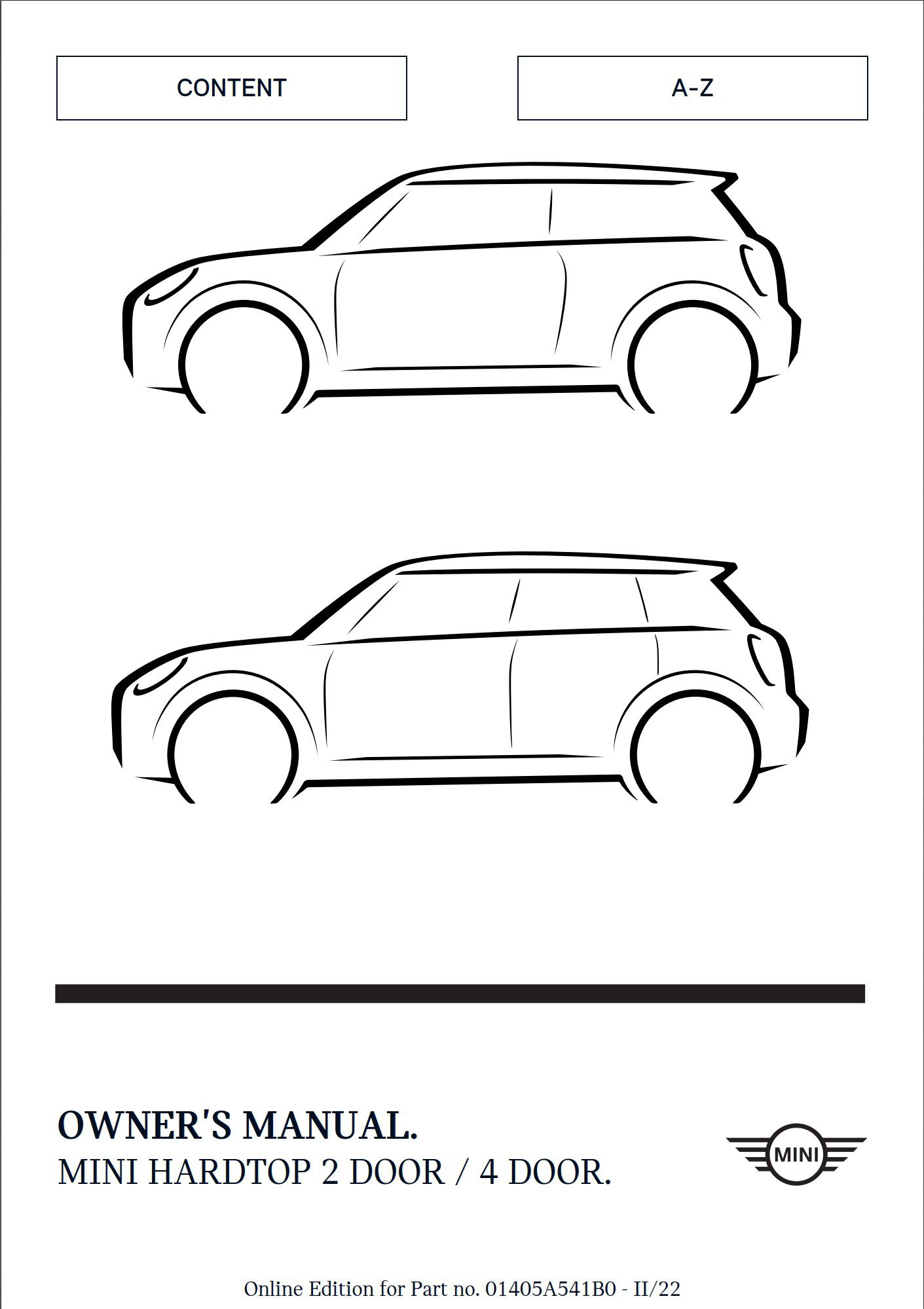 2023 mini cooper owner's manual