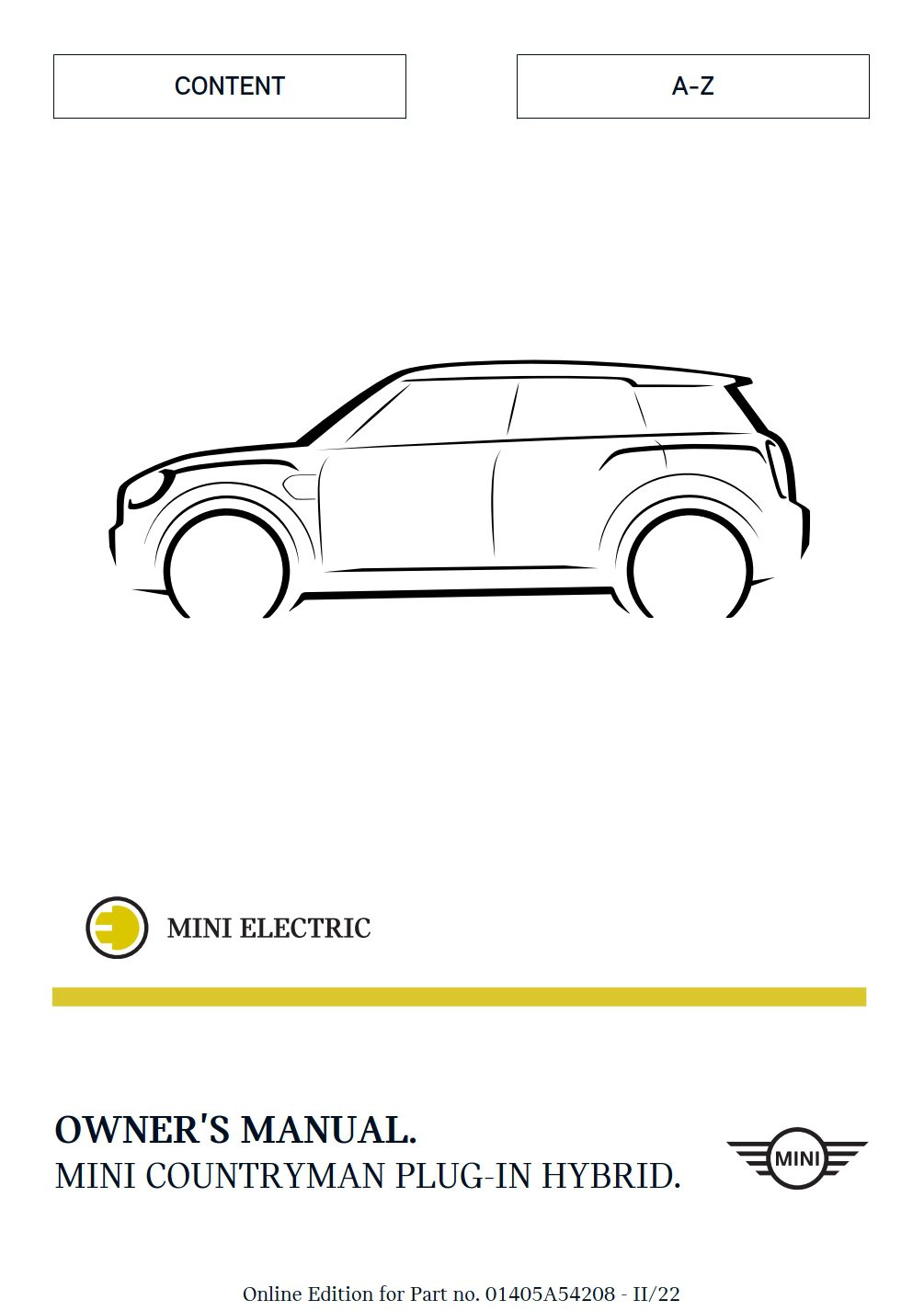 2023 mini cooper se owner's manual