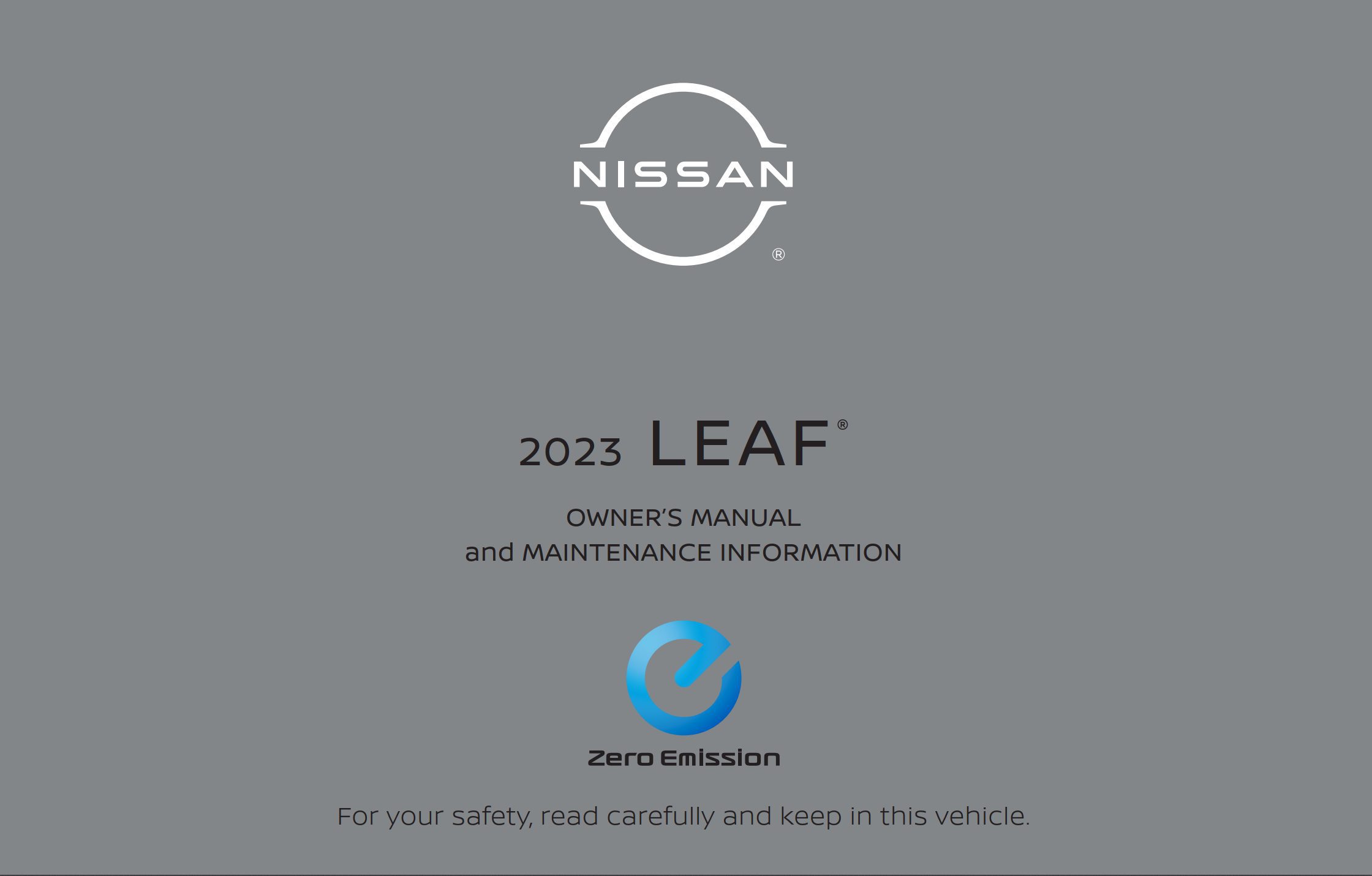 2023 nissan leaf owner's manual