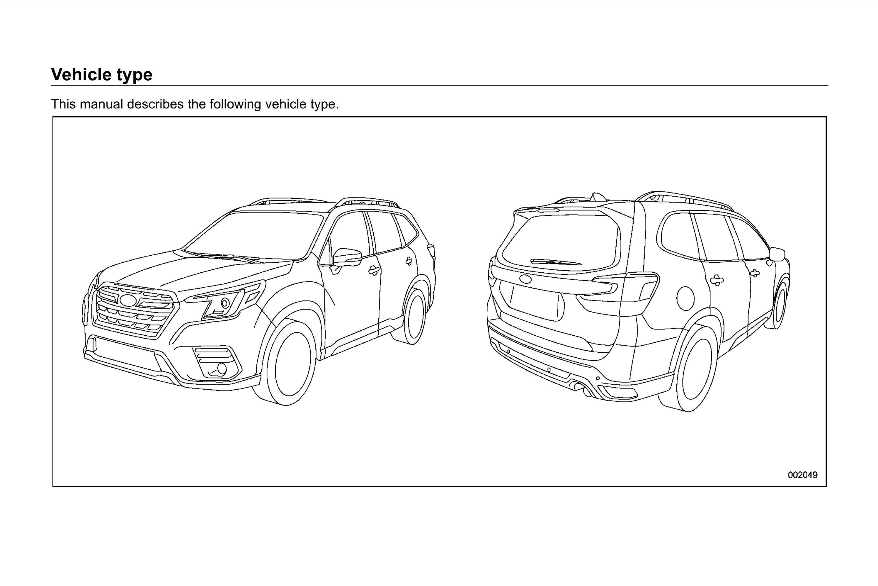 2023 subaru forester owner's manual