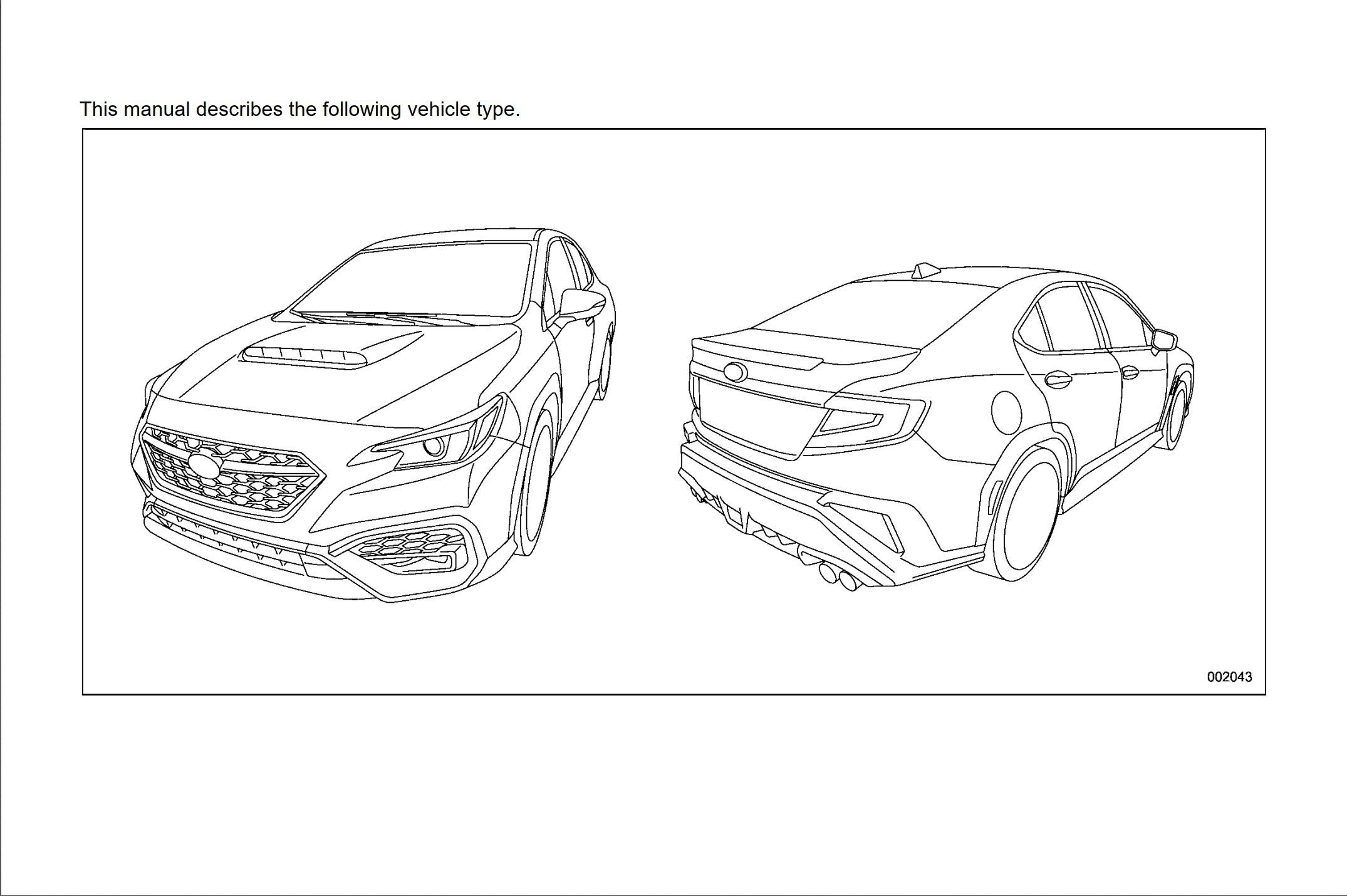 2023 subaru wrx owner's manual