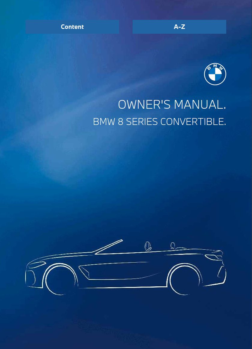 2024 bmw 8 series owner's manual