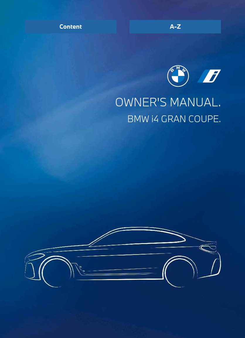 2024 bmw i4 owner's manual