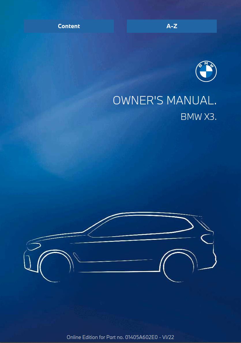 2024 bmw x3 owner's manual