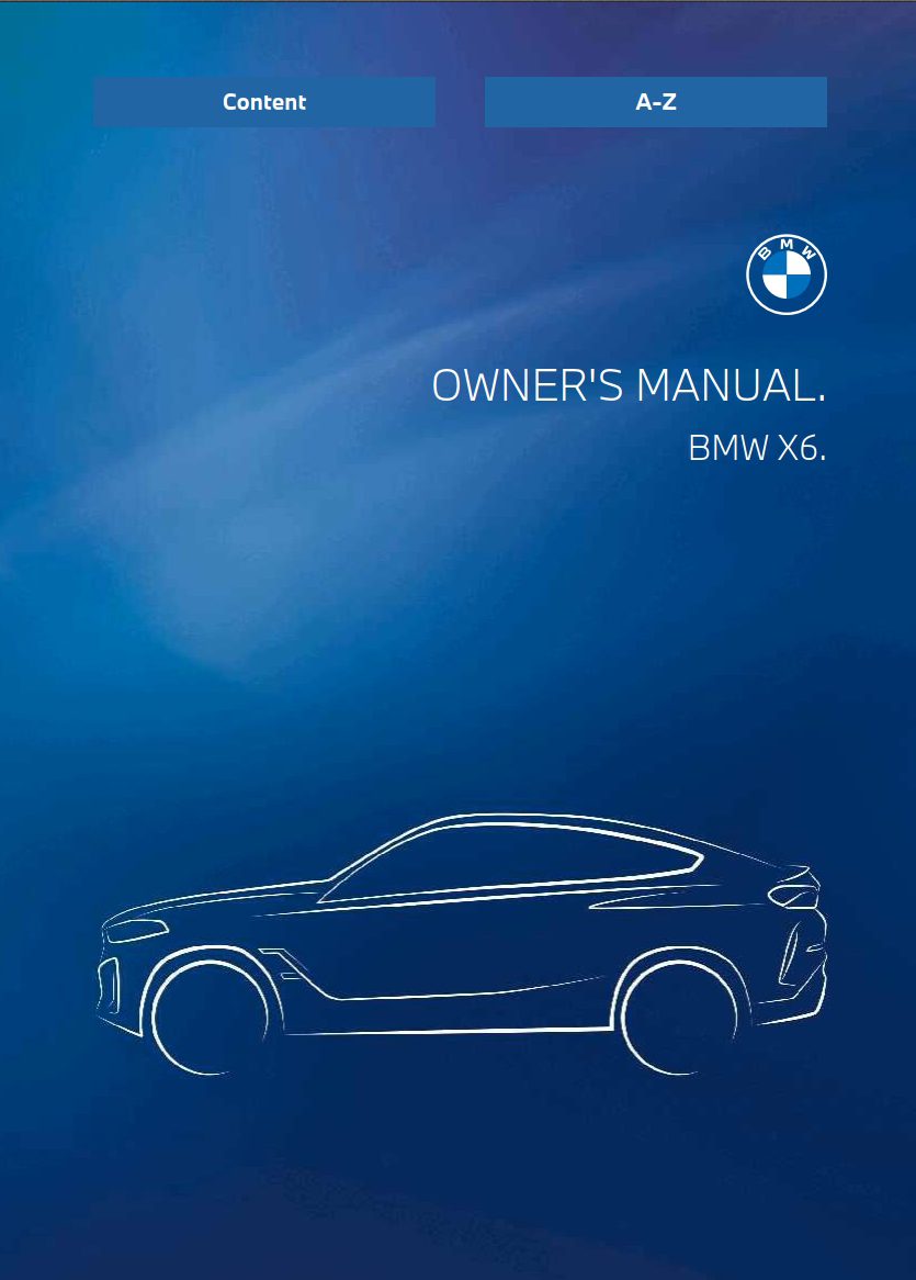 2024 bmw x6 owner's manual