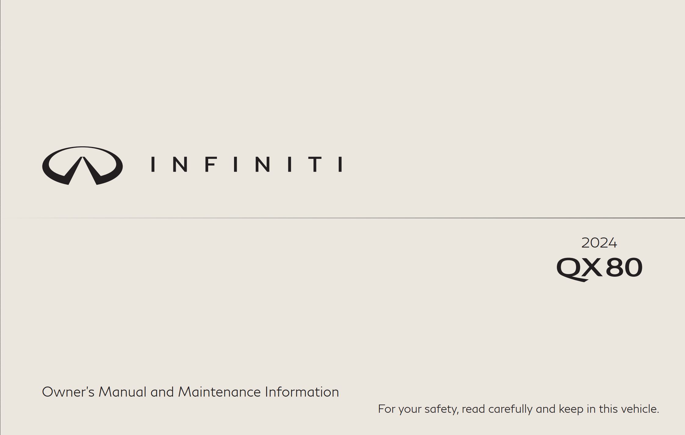 2024 infiniti qx80 owner's manual