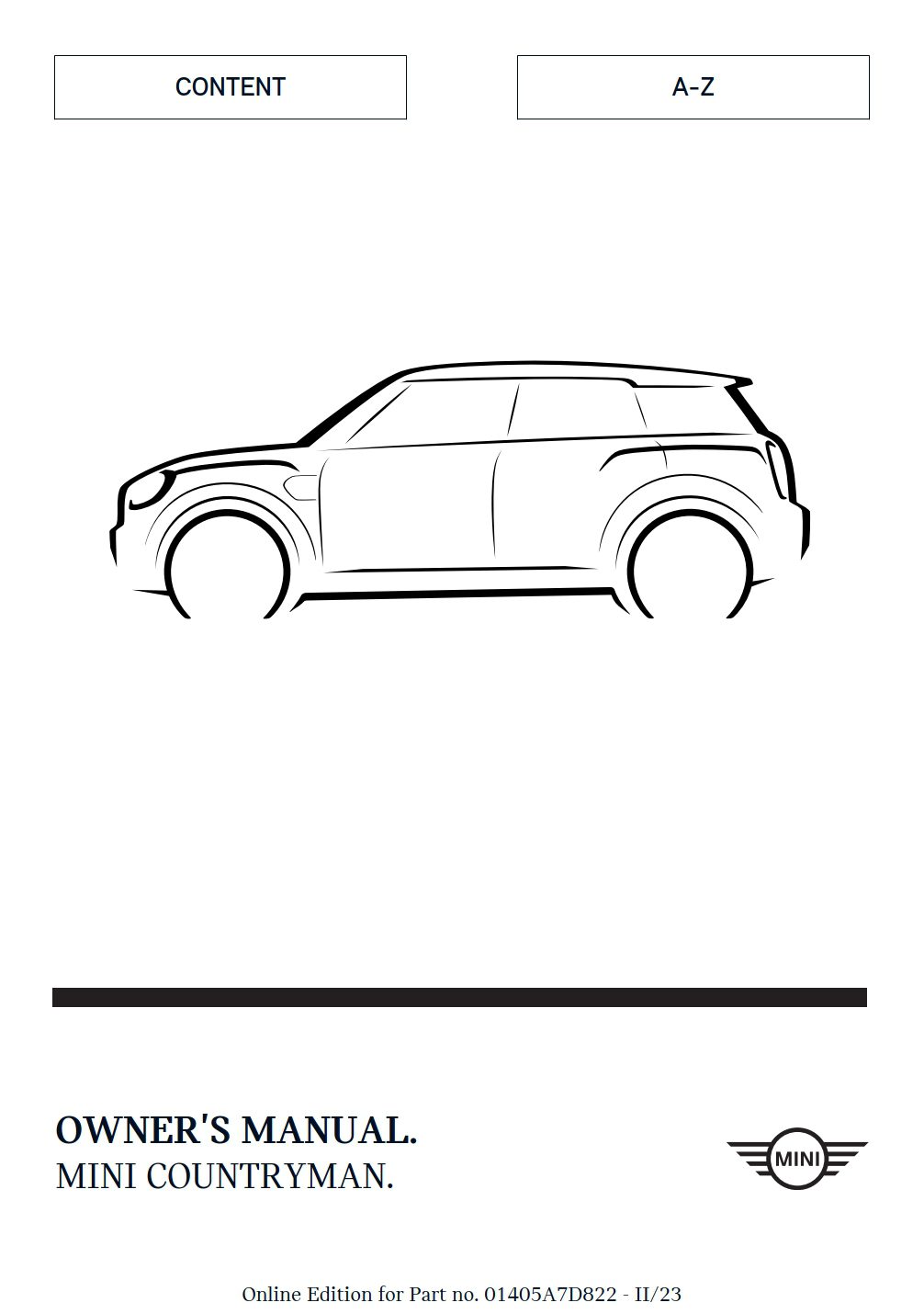 2024 mini countryman owner's manual