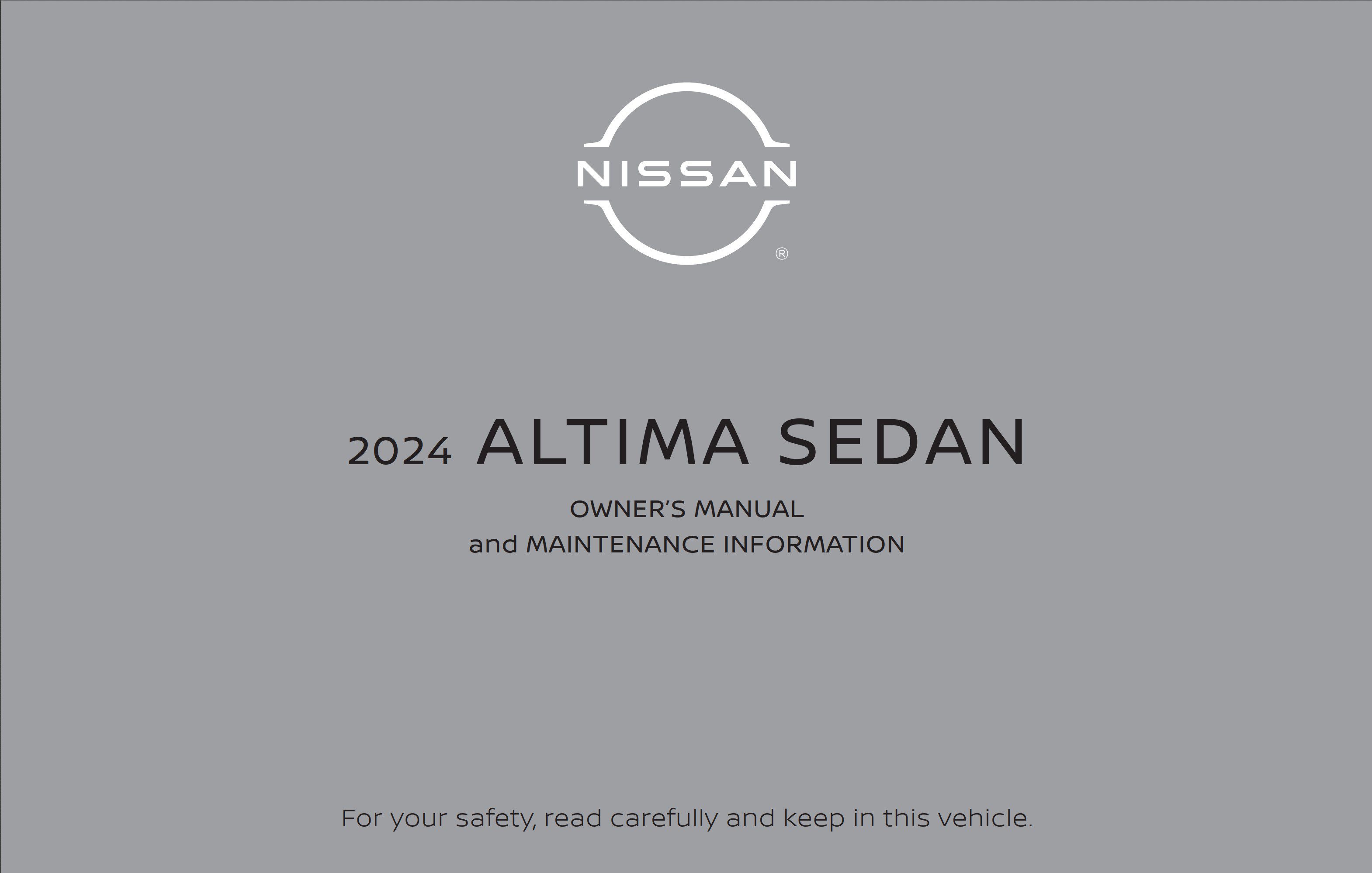 2024 nissan altima owner's manual