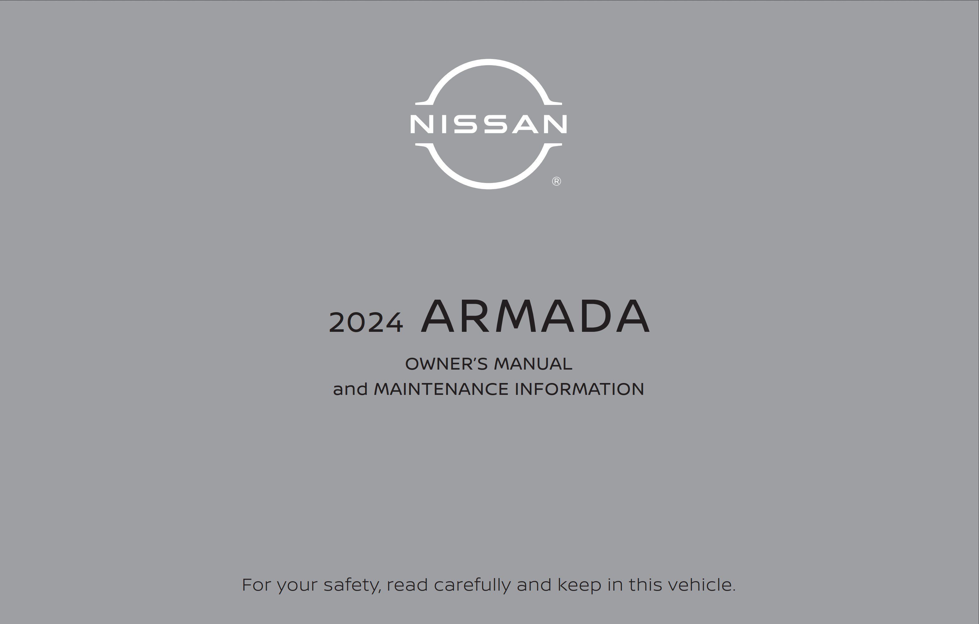 2024 nissan armada owner's manual