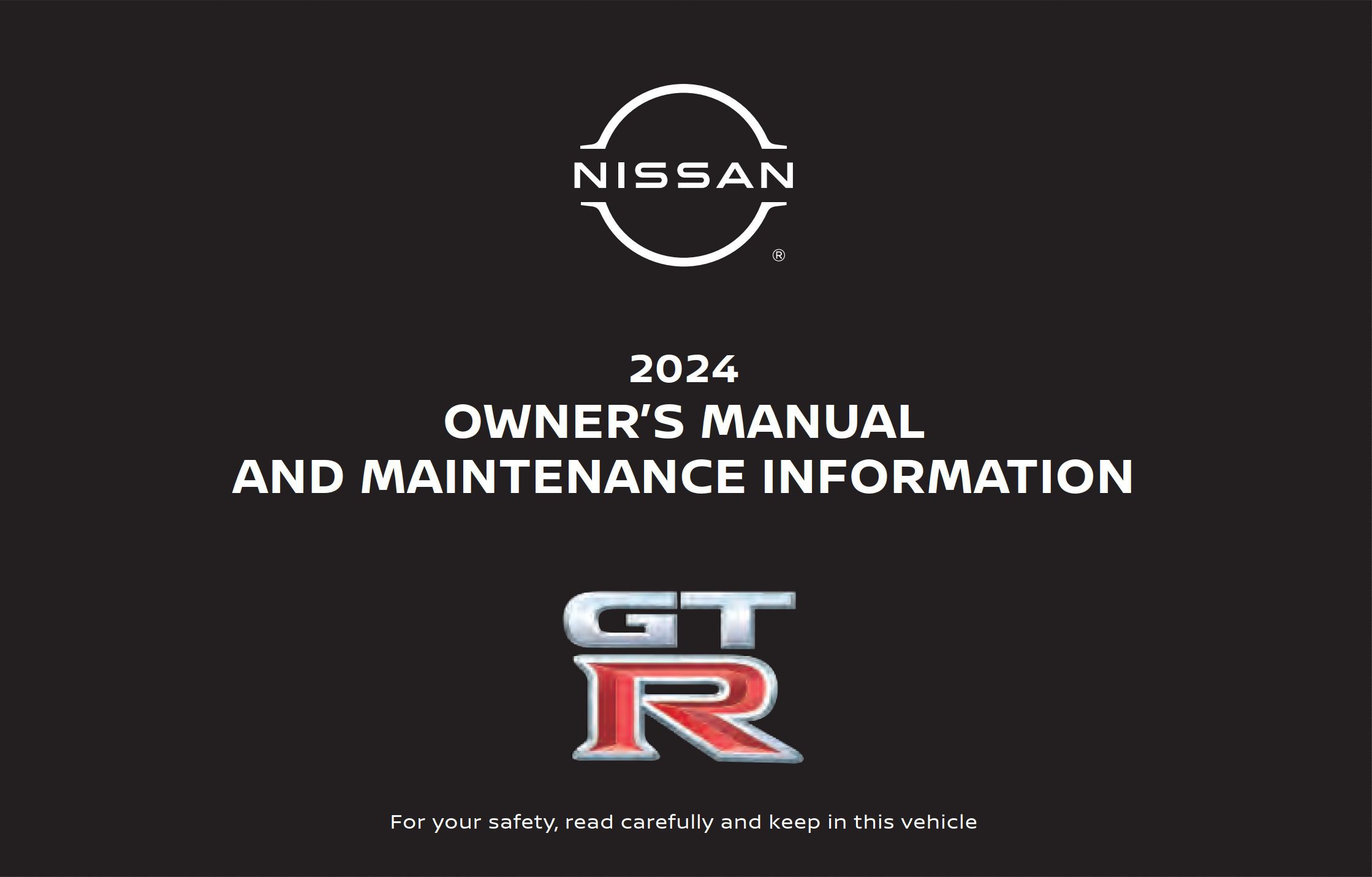 2024 nissan gtr owner's manual