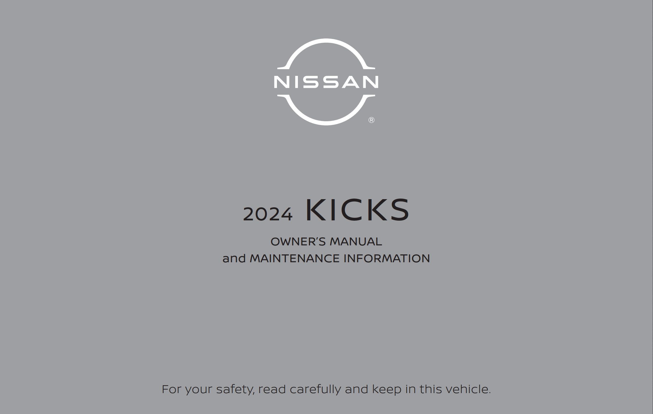 2024 nissan kicks owner's manual