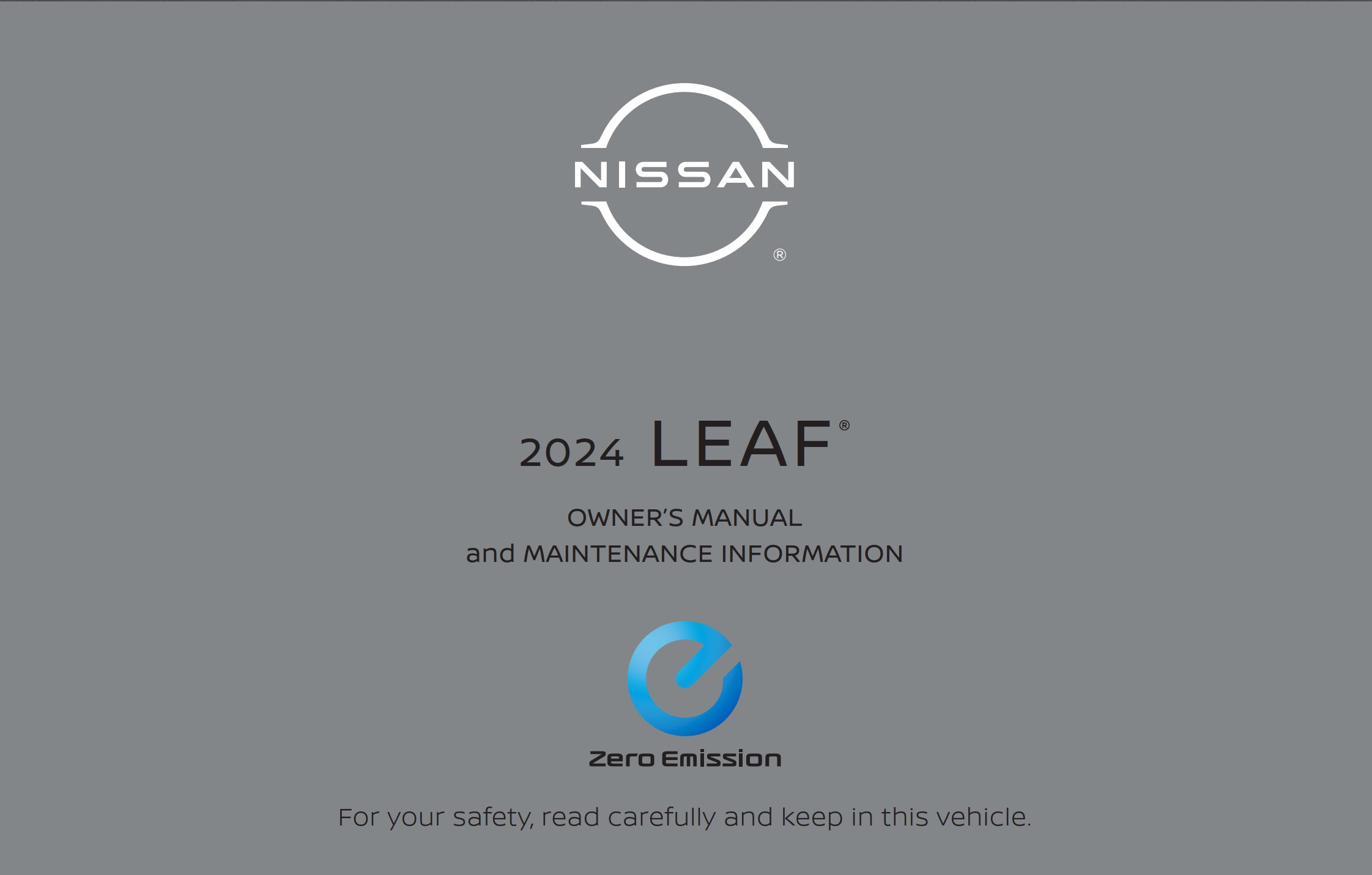 2024 nissan leaf owner's manual