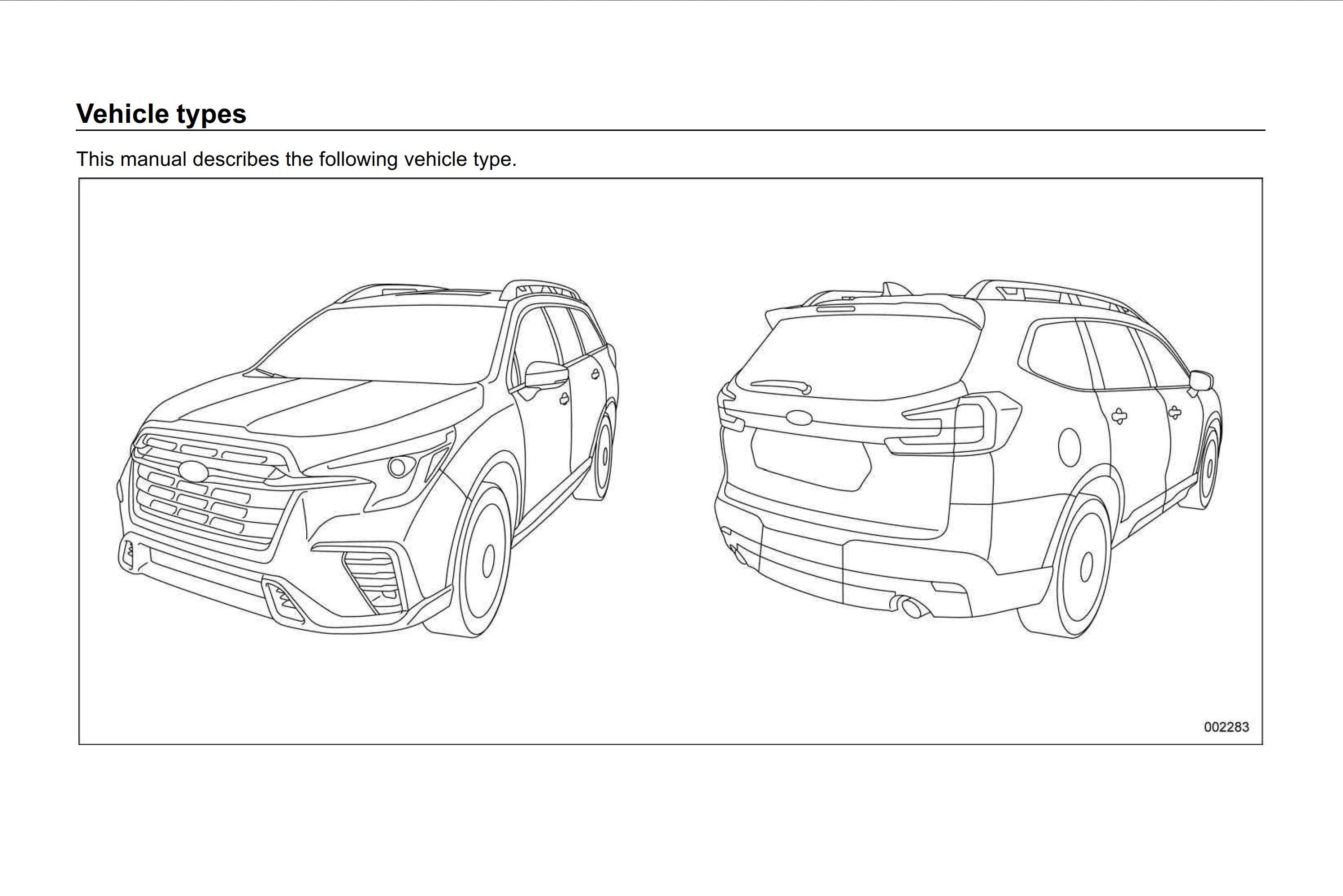 2024 subaru ascent owner's manual